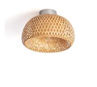LEDKIA LIGHTING - Lampada da Soffitto | Design in Bambù Naturale | Compatibile con Lampadina E27, Non Inclusa | Ideale per Interni | Stile Elegante e Fresco, Naturale, Bambù