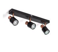 LEDKIA LIGHTING Lampada da Soffitto Orientabile Metallo 3 Faretti Albus Black Rose Large GU10
