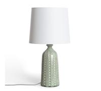 LEDKIA LIGHTING - Lampada da Tavolo Ceramica Zellin | Design Elegante | Compatibile con Lampadina E27 | Uso Interno | Altezza 570 mm, Verde Cachi, Ceramica
