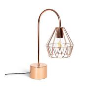 LEDKIA LIGHTING - Lampada da Tavolo Fugalaau | Design Elegante e Moderno | Compatibile con Lampadina LED E27 | Adatta per Interni IP20 | Dimensioni Compatte, Rame, Metallo
