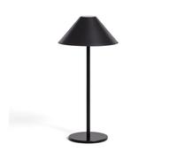 LEDKIA LIGHTING - Lampada da Tavolo LED 3W Portatile | Batteria USB Ricaricabile | Luce Dimmerabile | Design Prisma | Uso Esterno e Interno, Nero, Metallo