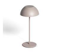 LEDKIA LIGHTING - Lampada da Tavolo LED Portatile | 2W con Batteria USB Ricaricabile | Design Moderno ed Elegante | Efficienza Energetica e Lunga Durata | Versatile per Ogni Ambiente, Tortora, Metallo