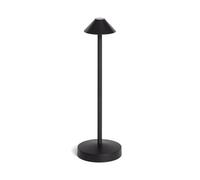 LEDKIA LIGHTING Lampada da Tavolo LED Portatile per Esterno Metallo con Batteria Ricaricabile Magatzi Nero per Sale, Soggiorno, Cucina, Camera