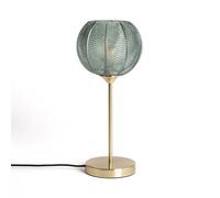 LEDKIA LIGHTING - Lampada da Tavolo Metallo e Vetro Klimt | Design Classico Anni '20 | Compatibile con Lampadina LED E27 | Uso Interno | Protezione IP20, Verde
