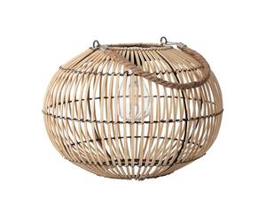 LEDKIA LIGHTING - Lampada da Tavolo Solare LED per Esterni | Design Rattan Boho-Chic | IP44 | Ricarica Solare | Maniglia Trasportabile, Naturale