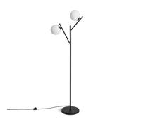 LEDKIA LIGHTING - Lampada da Terra Balts | Design Moderno ed Elegante | Compatibile con Lampadina LED E27 | Perfetta per Sale, Soggiorno e Cucina | Nero, Vetro