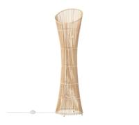LEDKIA LIGHTING - Lampada da Terra Design Marady | Bambù Naturale | Compatibile con Lampadine E27 | Per Soggiorno, Cucina, Camera | Altezza 118 cm, Colore Naturale
