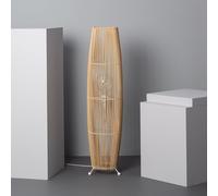 LEDKIA LIGHTING - Lampada da Terra Komu | Design Minimalista in Bambù | Compatibile con Lampadina E27 220-240V | Interno IP20, Naturale, Bambù