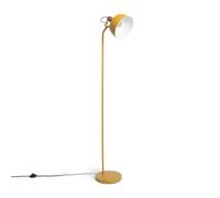 LEDKIA LIGHTING - Lampada da Terra Luise | Design Contemporaneo | Struttura in Metallo Resistente | Ideale per Soggiorno, Camera, Cucina | Attacco E27, Giallo, Metallo