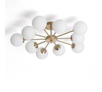 LEDKIA LIGHTING Lampadario Metallo e Vetro Moonlight Brass 10 Lampade Oro G9
