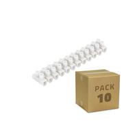 LEDKIA LIGHTING Pack Morsettiera 12 Connettori per Cavo Elettrico Bianco (10 Un.) 4 mm²