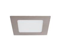 LEDKIA LIGHTING Pannello Downlight LED 6W Quadrato Faretti Led Incasso per Soffitto Foro 105x105mm Argento 3000K Bianco Caldo