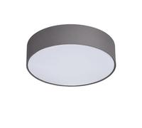 LEDKIA LIGHTING - Plafoniera Circolare Ø500 mm | Compatibile con Lampadine E27 fino a 40W | Installazione Interna IP20 | Finiture in Tessuto Resistente, Grigio, Tessile