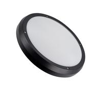 LEDKIA LIGHTING Plafoniera Circolare da Soffitto per Esterni Curio Nero IP65 Ø300 mm E27