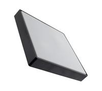 LEDKIA LIGHTING - Plafoniera da soffitto Quadrata | IP65 | Compatibile con 2 Lampadine LED E27 | Per Interni ed Esterni, Nero, ABS