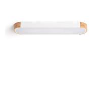 LEDKIA LIGHTING Plafoniera LED 18W Legno e Metallo 140x650 mm CCT Selezionabile Dari Lang per Soggiorno, Cucina Bianco