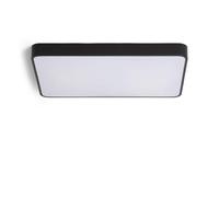 LEDKIA LIGHTING Plafoniera LED 40W Rettangolare Metallo 600x400 mm CCT Selezionabile Hidria per Soggiorno, Cucina Nero