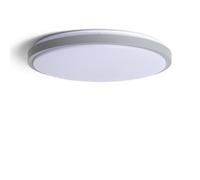 LEDKIA LIGHTING Plafoniera LED soffitto per Soggiorno, Cucina, Bagno 24W Circolare Metallo Ø500 mm CCT Selezionabile Bari Grigio