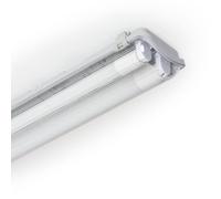 LEDKIA LIGHTING Plafoniera Stagna 60cm IP65 con due Tubi LED Vetro 9W 140lm/W 6000K Bianco Freddo G13