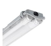 LEDKIA LIGHTING - Plafoniera Stagna Slim 150cm per 2 Tubi LED (NO inclusi) | IP65 Resistente all'Acqua | Interno/Esterno | Connessione Unilaterale | PC Durevole, Policarbonato