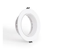 LEDKIA LIGHTING Portafaretto Downlight da Incasso Circolare Orientabile per Lampadina LED GU10 AR111 Foro Ø135 mm Bianco