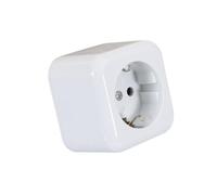 LEDKIA LIGHTING Presa da Superficie Tipo F Schuko Bianco