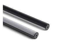 LEDKIA LIGHTING Profilo Alluminio a Sospensione Circolare per Striscia LED fino a 11mm Nero 2 m Semitrasparente