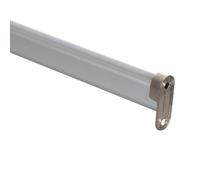 LEDKIA LIGHTING Profilo Alluminio Barra Appendiabiti per Armadio per Strisce LED fino a 12mm Alluminio 2 m Bianco traslucido