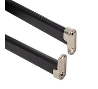 LEDKIA LIGHTING Profilo Alluminio Barra Appendiabiti per Armadio per Strisce LED fino a 12mm Nero 2 m Nero traslucido