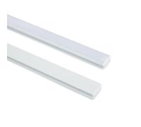 LEDKIA LIGHTING Profilo Alluminio Calpestabile a Pavimento per Strisce LED fino a 10mm Bianco 2 m Bianco traslucido