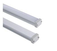 LEDKIA LIGHTING Profilo Alluminio Impermeabile IP65 Superficie 2m per Striscia LED fino a 10mm Alluminio 2 m Bianco traslucido