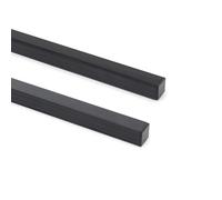 LEDKIA LIGHTING Profilo Alluminio Superficie 2m per Striscia LED fino a 8mm Nero 2 m Nero traslucido