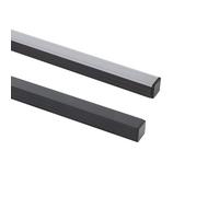 LEDKIA LIGHTING Profilo Alluminio Superficie 2m per Striscia LED fino a 8mm Nero 2 m Semitrasparente