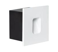 LEDKIA LIGHTING Segnapasso da Esterno LED 2W da Incasso a Parete Quadrato Bianco Grasset 4000K Bianco Naturale
