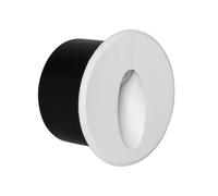LEDKIA LIGHTING - Segnapasso da Esterno LED 3W | Incasso a Parete Circolare | IP65 Resistente all'Acqua | 40.000 Ore di Durata | Ideale per Scale e Corridoi, Bianco Naturale 4000K, Alluminio