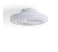 LEDKIA LIGHTING Ventilatore da Soffitto Angin Tipo Plafoniera Bianco con Luce LED CCT 1920 lm, Motore DC 15W Silenzioso ed Efficiente, Pale Nascoste, 6 Velocità, Telecomando