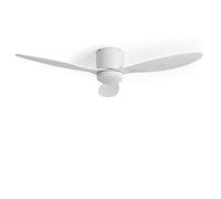 LEDKIA LIGHTING Ventilatore da Soffitto con Illuminazione Silenziosa DC Weimar Bianco Telecomando Grande (più di 20 m²) 132 cm Bianco