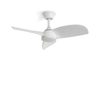 LEDKIA LIGHTING Ventilatore da Soffitto Poros Evo Bianco con Luce LED CCT, Motore DC 30W Silenzioso, Pale Bianche, 6 Velocità, 90 cm, 48 dB, Telecomando