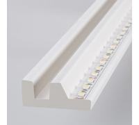 LEDKIA Modanatura a Cornice da 2 m per Striscia LED VANTA 62 Bianco