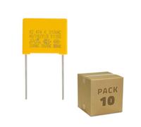 LEDKIA Pack 10 Condensatori Antisfarfallio LED 0.47uF 310V AC Giallo