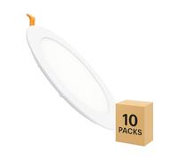LEDKIA LIGHTING Pack 10 Downlight LED 15W Circolare Faretti Led Incasso per Soffitto Foro Ø 170 mm 4000K Bianco Naturale