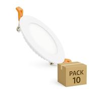 LEDKIA Pack 10 Downlight LED 6W Circolare Faretti Led Incasso per Soffitto Foro Ø 110 mm 5000K Bia