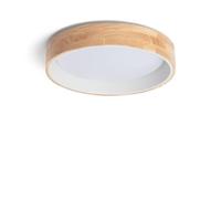 LEDKIA LIGHTING - Plafoniera LED 20W Circolare | CCT Selezionabile | Ø470 mm | Facile Installazione | Metallo e Legno, Bianco