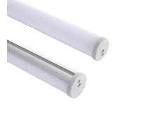 LEDKIA LIGHTING Profilo Alluminio a Sospensione Circolare 2m per Striscia LED fino a 16mm Bianco 2 m Bianco traslucido