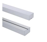 LEDKIA LIGHTING Profilo Alluminio a Sospensione XL 50x30 per Striscia LED fino a 45mm con Copertura Continua Alluminio 2 m Bianco traslucido