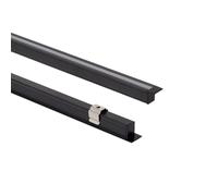 LEDKIA Profilo Alluminio da Incasso 2m per Striscia LED fino a 6mm Nero 2 m