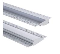 LEDKIA LIGHTING Profilo Alluminio da Incasso per Cartongesso 2m per Striscia LED fino a 12mm Alluminio 2 m Transparente