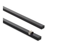 LEDKIA Profilo Alluminio Superficie 2m per Striscia LED fino a 8mm Nero 2 m