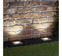 LEDKIA LIGHTING Segnapasso Quadrato Incasso a Terra per GU10 Inox Argento GU10