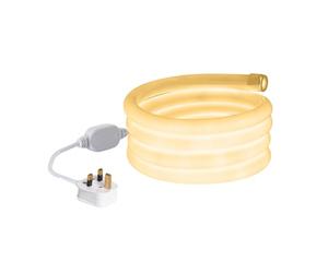 LEDKIA Striscia LED Neon Regolabile 220V Bianco Caldo Circolare 360 9W/m IP | 220V AC | 120 LED/m | Circolare 360° | Bianco Caldo IP67 | Taglio ogni 100cm | Flessibile Interno/Esterno, 50 m